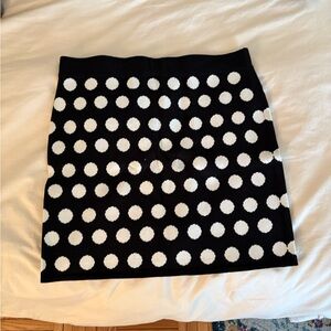 NWT Polka Dot Black and White Loft Skirt